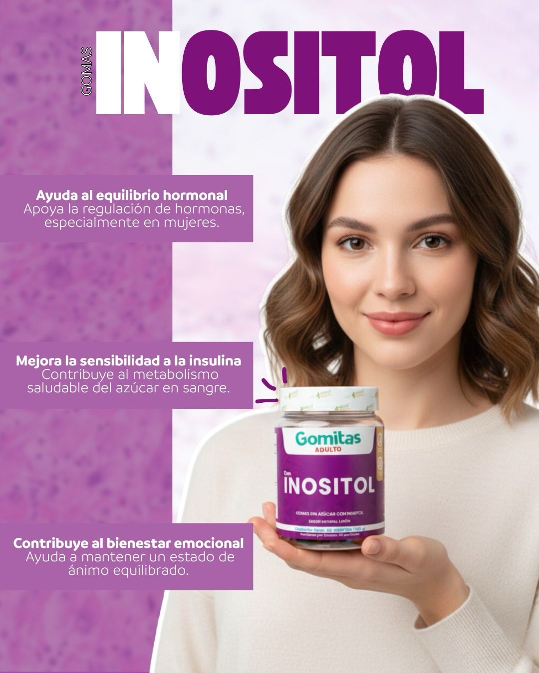Gomas Inositol — Equilibrio hormonal y bienestar emocional